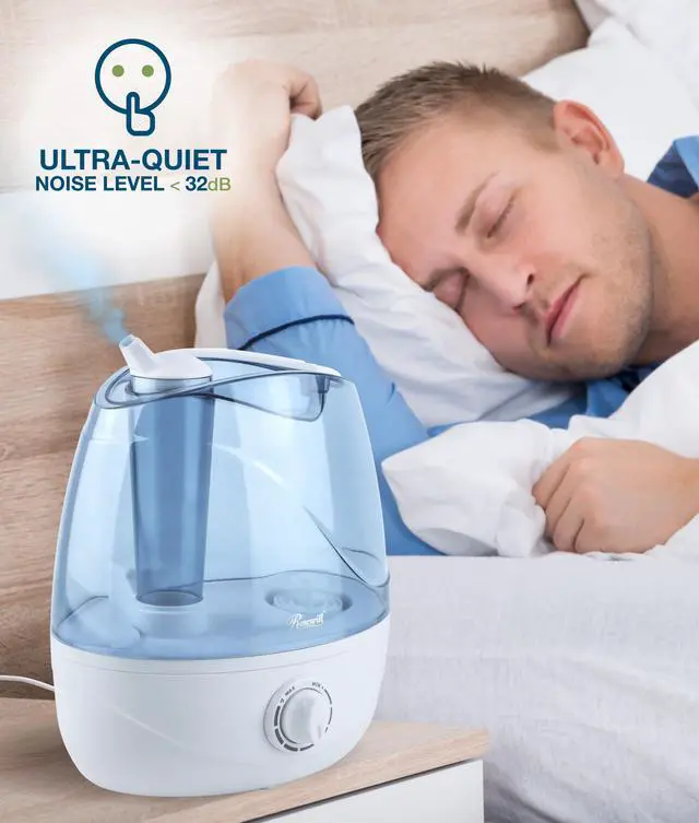 Alt view image 2 of 6 - Rosewill Ultrasonic Cool Mist Humidifier with 2.5L Large Capacity for Home/Bedroom | Quiet, Continuous Spraying Up to 16 Hours | Adjustable Mist Volume, 360° Nozzle, Auto Off, Easy Refill (RHHD-21001)