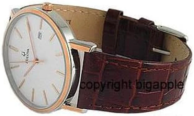 Alt view image 6 of 20 - Bulova Mens Two-Tone Rose Gold Brown Leather Band Quartz Watch 98H51
