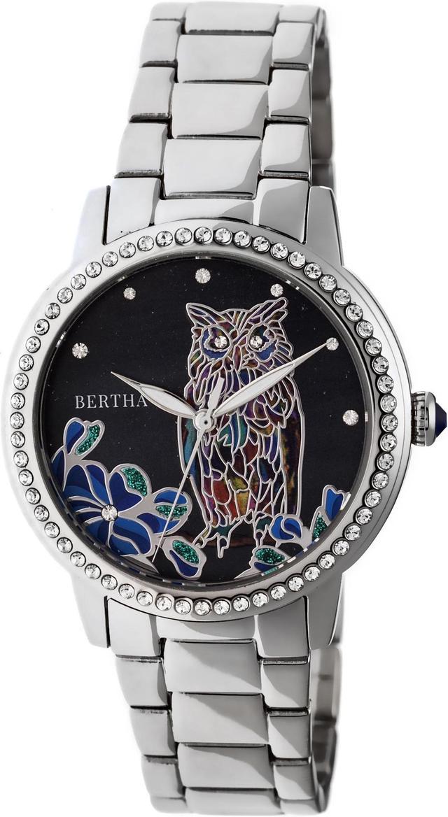 Bertha Madeline Mop Bracelet Watch Silver