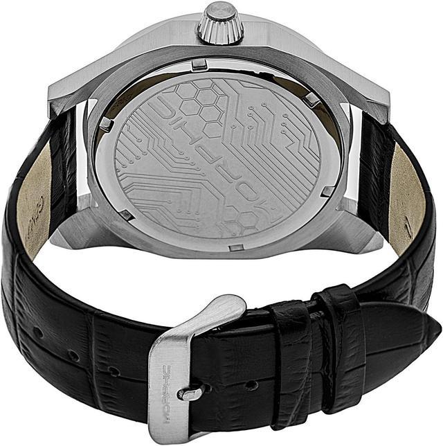 Morphic M46 Series Leather Band Men S Watch W Date Silver Newegg