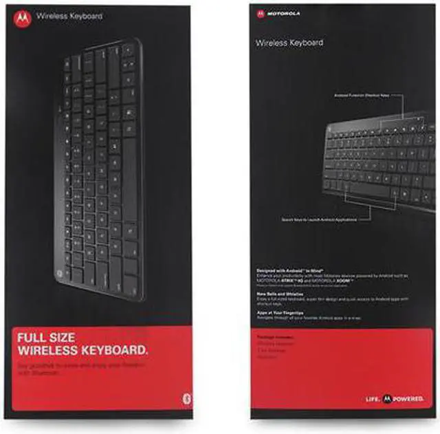 Alt view image 5 of 6 - Motorola Full-Size Bluetooth Wireless Keyboard for Motorola XOOM and ATRIX 4G - Retail Packaging