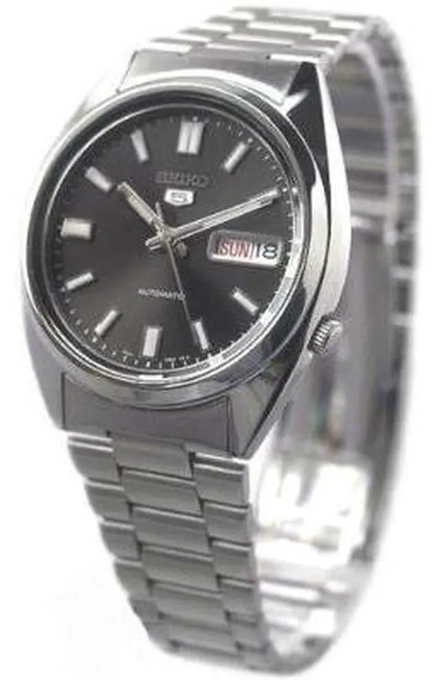 Alt view image 3 of 8 - Seiko Men's Automatic Charcoal Dial Stainless Steel