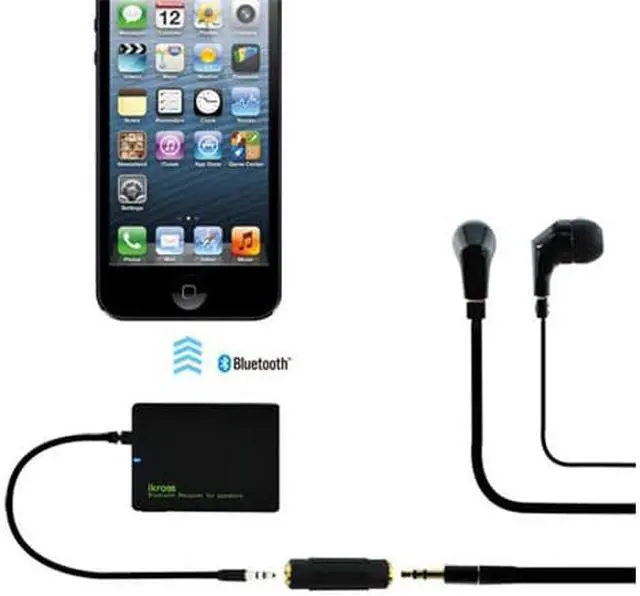 Alt view image 2 of 6 - iKross Wireless A2DP Bluetooth Audio Music Adapter & Streaming Receiver With 3.5mm Stereo Output for Portable Speakers, Headphones, Home and Car Stereo Systems