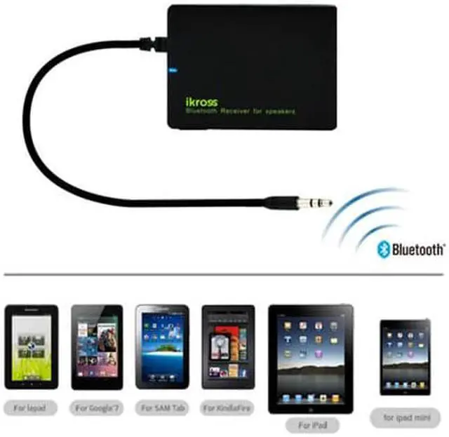 Alt view image 5 of 6 - iKross Wireless A2DP Bluetooth Audio Music Adapter & Streaming Receiver With 3.5mm Stereo Output for Portable Speakers, Headphones, Home and Car Stereo Systems