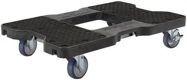 Alt view image 2 of 14 - Snap-Loc 1200 Lb Professional E-Track Dolly Black, Safely Moves More In Less Time With Easy Rolling Casters And Optional E-Strap Safety Attachment! SL1200D4TB