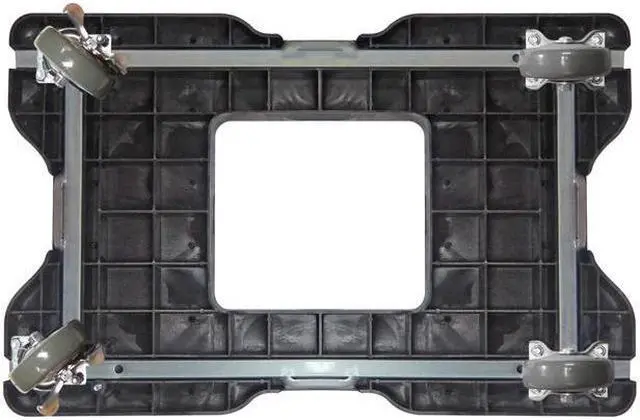 Alt view image 3 of 7 - Snap-Loc 1500 Lb Industrial Strength Professional E-Track Push Cart Dolly Black SL1500P4B