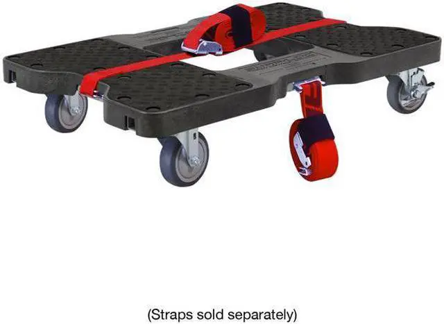 Alt view image 7 of 14 - Snap-Loc 1200 Lb Professional E-Track Dolly Black, Safely Moves More In Less Time With Easy Rolling Casters And Optional E-Strap Safety Attachment! SL1200D4TB