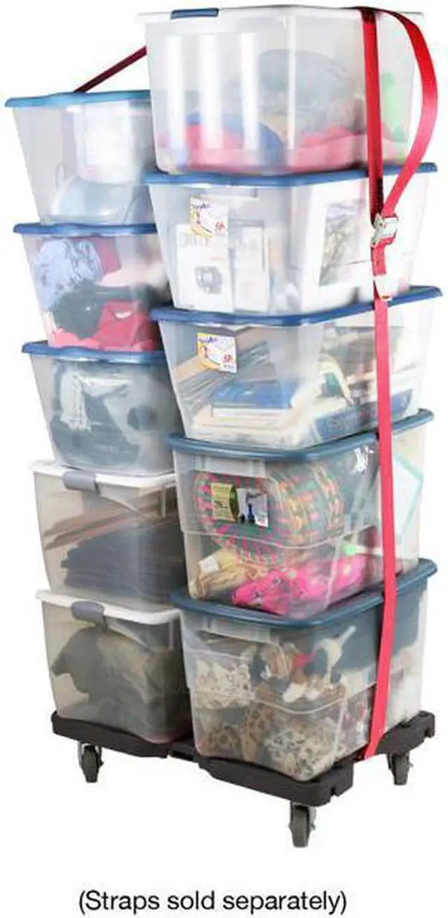 Alt view image 8 of 14 - Snap-Loc 1200 Lb Professional E-Track Dolly Black, Safely Moves More In Less Time With Easy Rolling Casters And Optional E-Strap Safety Attachment! SL1200D4TB