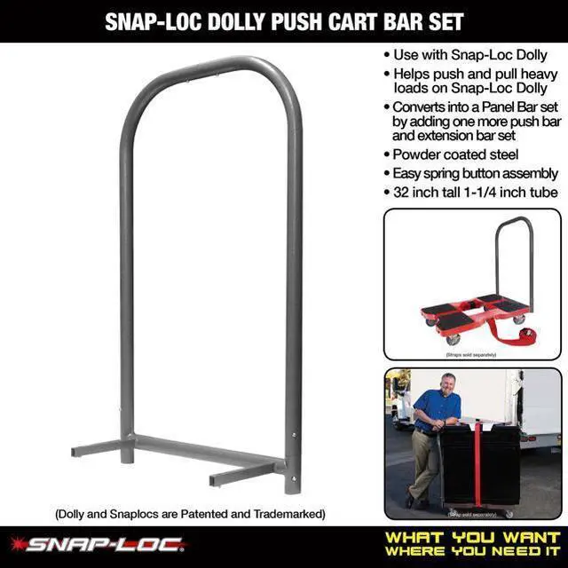 Alt view image 2 of 7 - Push Bar Set For Sanp-Loc Dolly SLABPCI