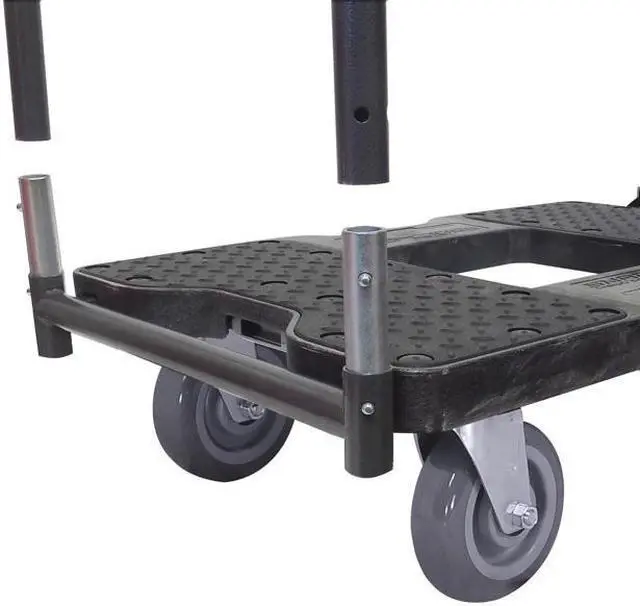 Alt view image 6 of 7 - Snap-Loc 1800 Lb Super-Duty Professional E-Track Panel Cart Dolly Black, Safely Moves More In Less Time With Easy Rolling Casters, Removeable Panel Bars, Optional E-Strap Safety Attachment! SL1800PC6B