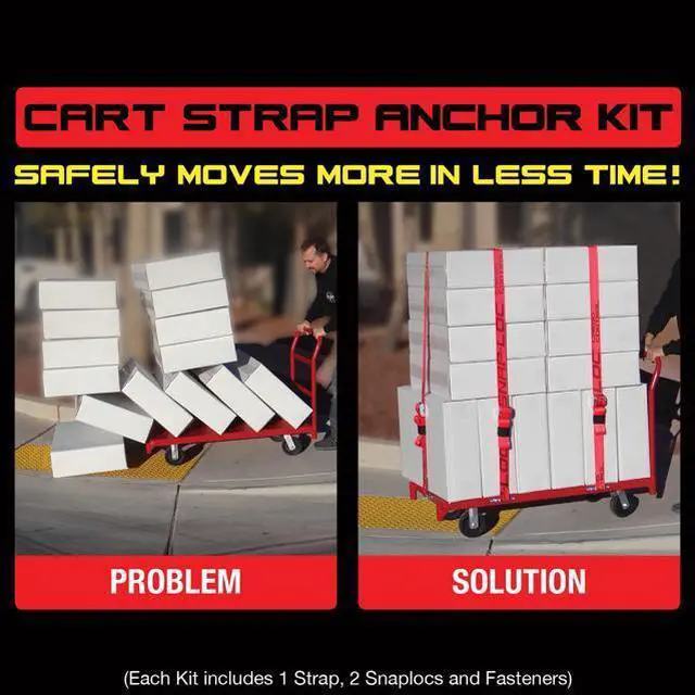 Alt view image 4 of 6 - Snap-Loc Cart Strap Anchor Kit with 2 x 16 in. Cam for Platform Trucks