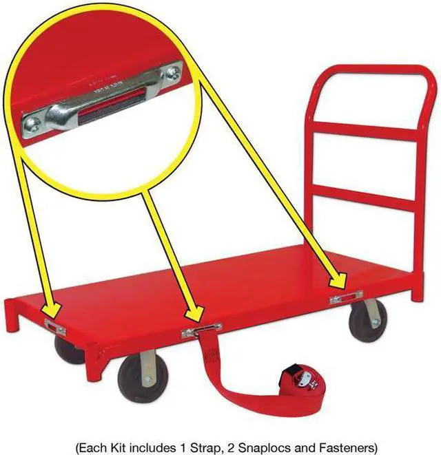 Alt view image 5 of 6 - Snap-Loc Cart Strap Anchor Kit with 2 x 16 in. Cam for Platform Trucks