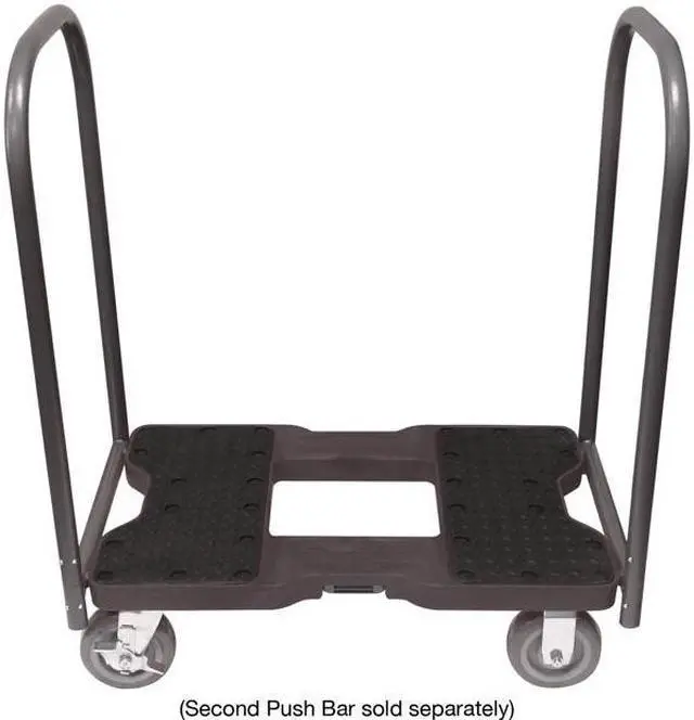 Alt view image 9 of 9 - Snap-Loc 1800 Lb Super-Duty Professional E-Track Push Cart Dolly Black, Safely Moves More In Less Time With Easy Rolling Casters, Removeable Push Bar And Optional E-Strap Safety Attachment! SL1800P6B