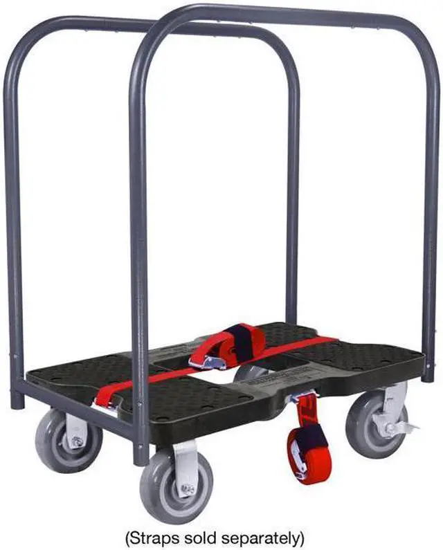 Alt view image 7 of 7 - Snap-Loc 1800 Lb Super-Duty Professional E-Track Panel Cart Dolly Black, Safely Moves More In Less Time With Easy Rolling Casters, Removeable Panel Bars, Optional E-Strap Safety Attachment! SL1800PC6B