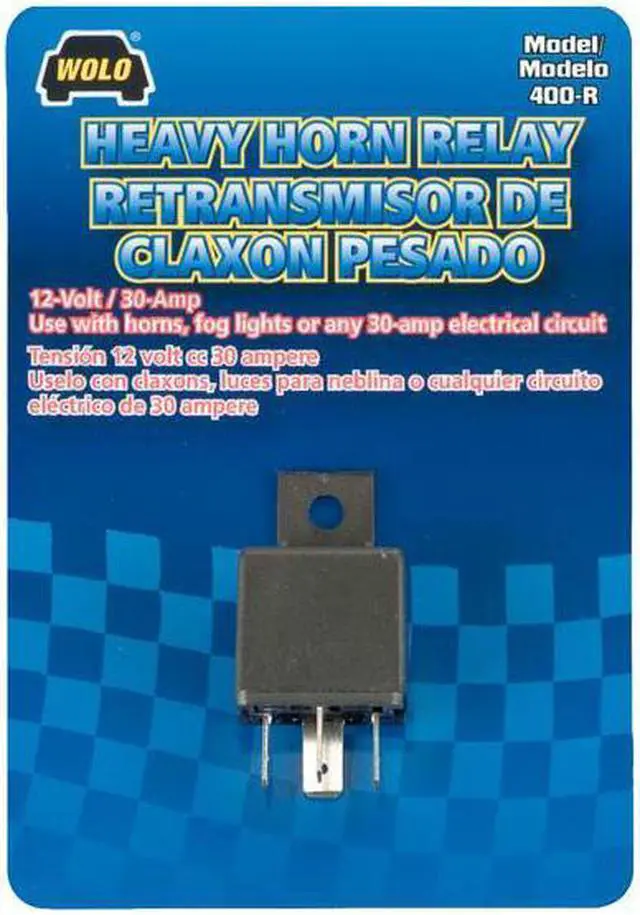 Alt view image 2 of 2 - Wolo Air Horn Relay Black  Plastic Includes One Relay 400-R