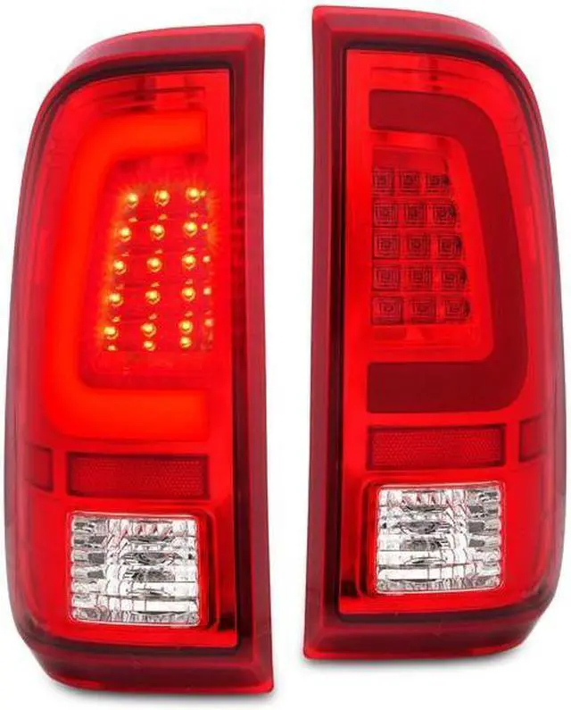 Main image of CG Ford F-250/Super Duty 08-15 Led Tail Lights Red/Clear W/ C Lights Bar 03-FD08TLEDRE-C