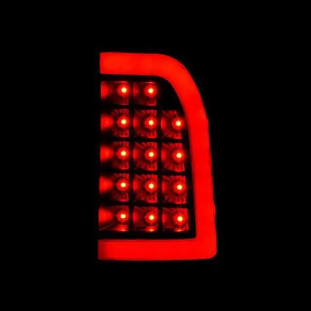 Alt view image 3 of 4 - CG Toyota Tacoma 95-04 Led Tail Lights Black Housing Smoke Lens W/ C Light Bar 03-TT95TLEDJMSM-C