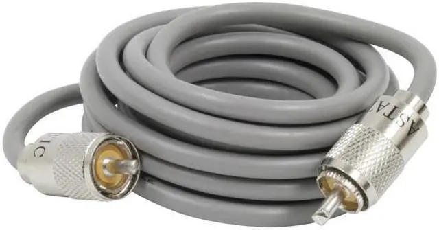 Alt view image 2 of 8 - ASTATIC TM 302-10274 9     RG8X CABLE WITH PL259 CONNECTORS  GREY  A8X9