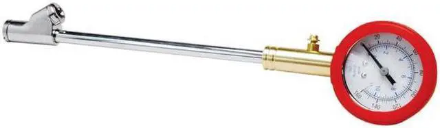 Alt view image 2 of 5 - TruckSpec Straight-On Dual Foot Tire Gauge with Easy-to-Read Dial Air Chucks & Tire Gauges