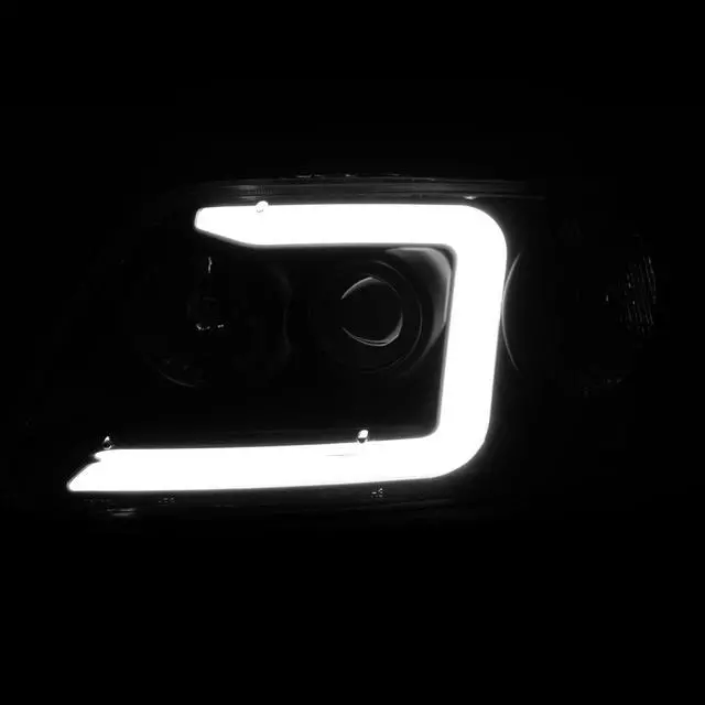 Alt view image 3 of 3 - CG Ford F-150 97-04 (01-04: Xl/Xlt/Lariat Model: W/O Stx Or Heritage Edition) Projector Headlights Halo Black Amber (C Light Bar) 02-AZ-FF97-PBC-P-A-C