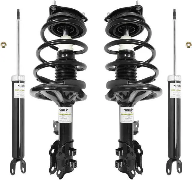 Main image of Unity Automotive 4-11133-259890-001 Fnt & Rr Complete Strut Assembly Shock Kit For 2007-2010 Hyundai Elantra