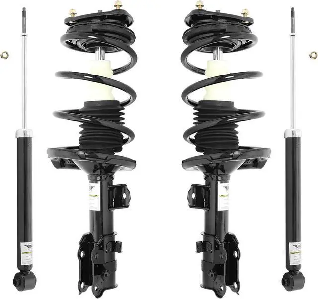 Main image of Unity Automotive 4-11135-259150-001 Fnt & Rr Complete Strut Assembly Shock Kit For 2006-2011 Hyundai Accent, 2006-2011 Kia Rio, 2006-2011 Kia Rio5
