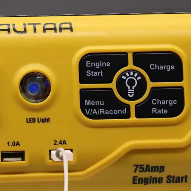 Alt view image 5 of 5 - AUTAA 12V Fully Automatic 30 Amp Bench Battery Charger/Maintainer with 75Amp Engine Start, Alternator Check, Cable Clamps.