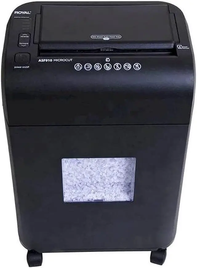 Alt view image 4 of 7 - Royal ASF910 100-Sheet Auto-Feed Micro-Cut Paper - Black