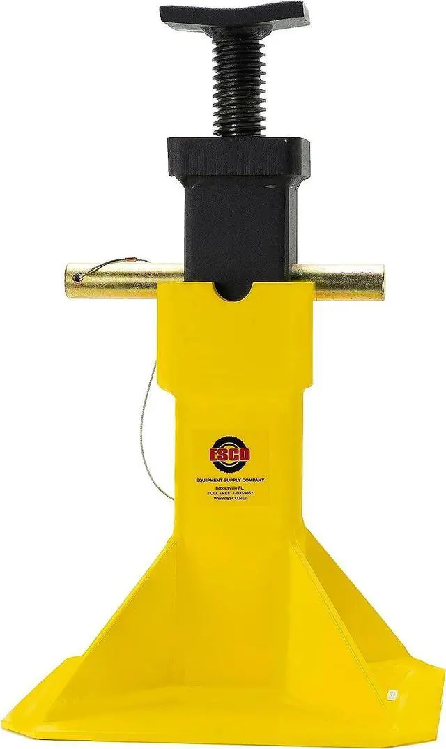 Alt view image 2 of 6 - Esco 22 Ton Heavy Duty Jack Support Stands with Threaded Adjustable Post, 1 Pair