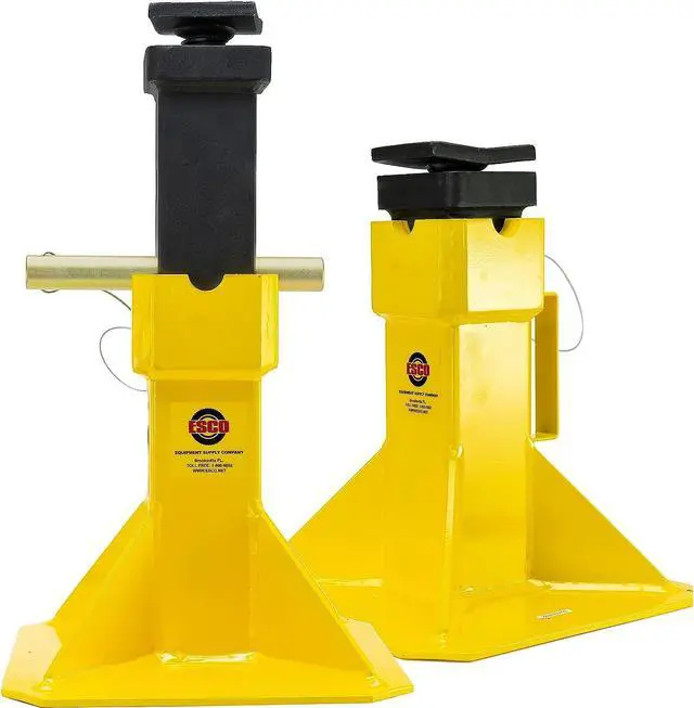 Main image of Esco 22 Ton Heavy Duty Jack Support Stands with Threaded Adjustable Post, 1 Pair
