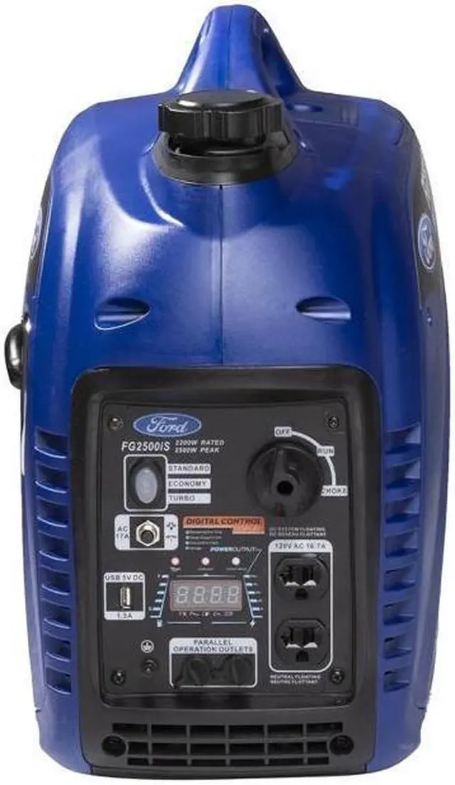 Alt view image 3 of 7 - Ford 2500W Gas Powered Portable Inverter Generator - Compact and Lightweight Design with Parallel Capability - Produces Clean, Stable Power - CARB Compliant - FG2500IS