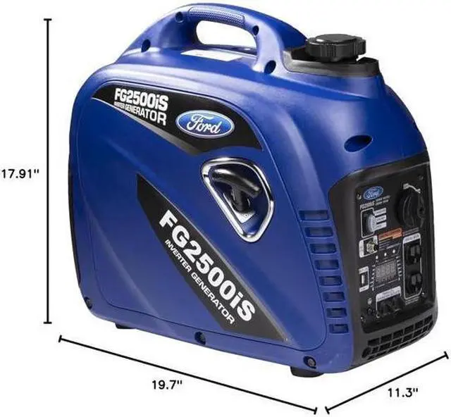 Alt view image 5 of 7 - Ford 2500W Gas Powered Portable Inverter Generator - Compact and Lightweight Design with Parallel Capability - Produces Clean, Stable Power - CARB Compliant - FG2500IS