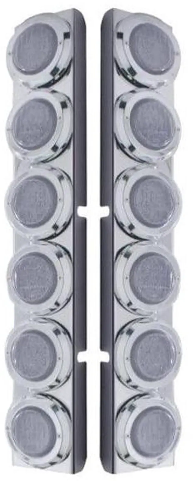 Main image of United Pacific 37344 Air Cleaner Light Bar, Rear, Stainless Steel, with Bracket,