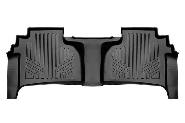 Alt view image 7 of 7 - SMARTLINER Custom Fit 2 Row Floor Liners Compatible With 2019+ Chevrolet Silverado 1500/2500/3500 Double Cab with 1st Row Bench Seat & Over the Hump Coverage (with 2nd Row Under Seat Storage)