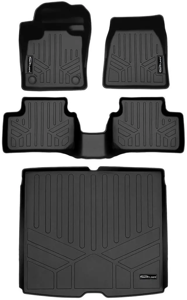 Main image of SMARTLINER Custom Fit All Weather 2 Row Floor Mats & Cargo Liner Set Black Compatible With 2021-2023 Volvo XC40 Recharge