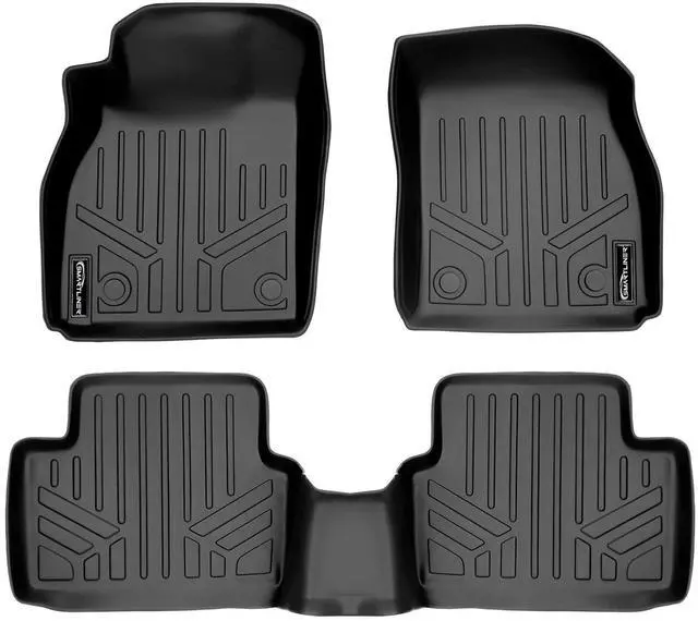 Main image of SMARTLINER Custom Fit Floor Mats 2 Row Liner Set Black Compatible With 2013-2016 Chevrolet Malibu