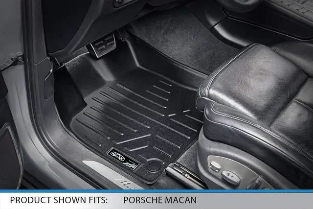 Alt view image 2 of 7 - SMARTLINER Custom Fit All Weather Protection Black 2 Row Floor Liners Compatible With 2009-2017 Audi Q5 (Fits All Models)