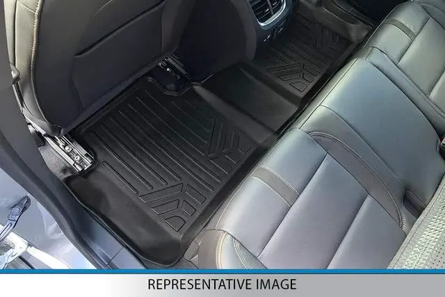 Alt view image 4 of 7 - SMARTLINER Floor Mats 2 Row Liner Set Black Compatible With 2004-2008 Ford F-150 SuperCrew Cab / 2006-2008 Lincoln Mark LT Crew Cab
