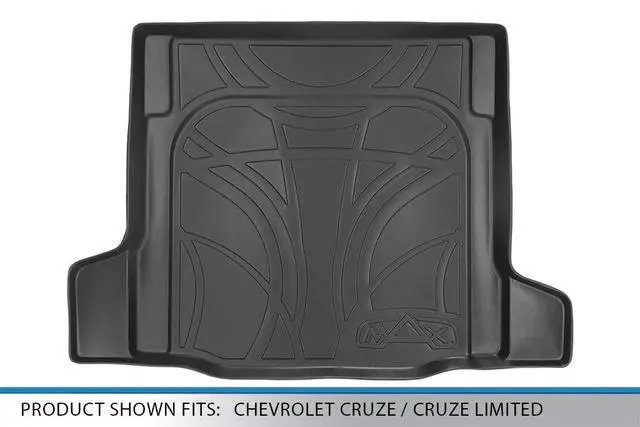 Alt view image 3 of 7 - SMARTLINER All Weather Custom Fit Cargo Trunk Liner Floor Mat Black Compatible With 2011-2015 Chevrolet Cruze / 2016 Cruze Limited