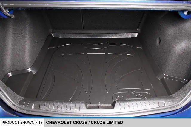 Alt view image 2 of 7 - SMARTLINER All Weather Custom Fit Cargo Trunk Liner Floor Mat Black Compatible With 2011-2015 Chevrolet Cruze / 2016 Cruze Limited