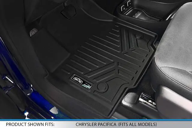 Alt view image 2 of 7 - SMARTLINER 3 Row Liner Set Black Compatible With 2017-2024 Chrysler Pacifica 7 or 8 Passenger Model (No Hybrid Models) and 2020 Voyager