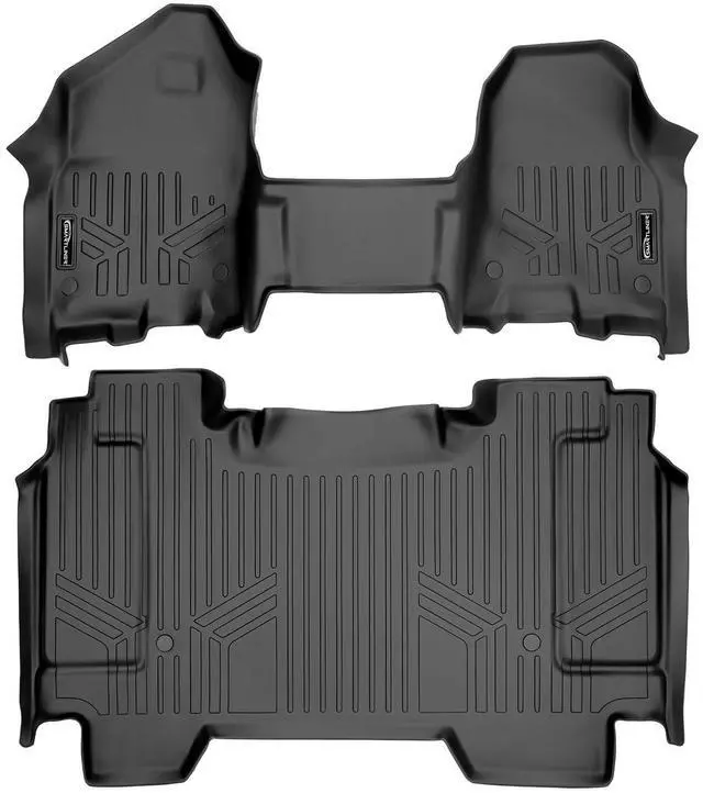 Main image of SMARTLINER Floor Mats 2 Row Liner Set Black 19-22 Ram 1500 Crew Cab w/ First Row Bench Seat / Without Rear Underseat Storage
