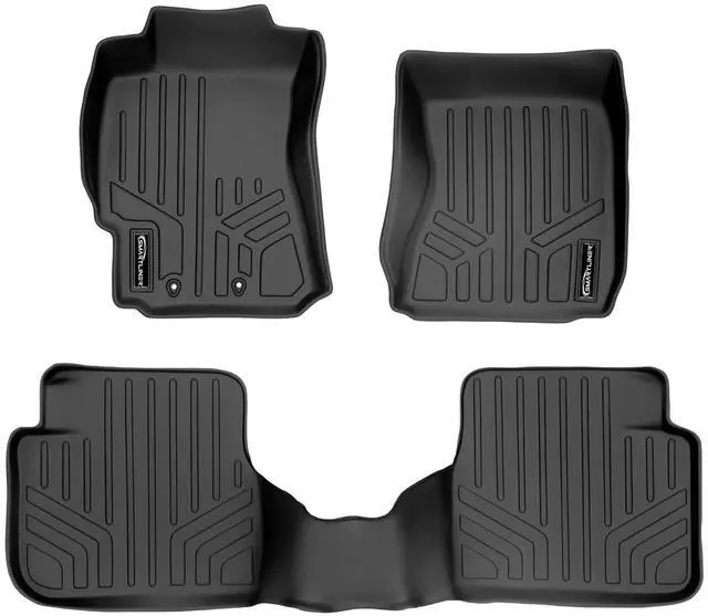 Main image of SMARTLINER Custom Fit Floor Mats 2 Row Liner Set Black Compatible With 2009-2013 Subaru Forester - All Models