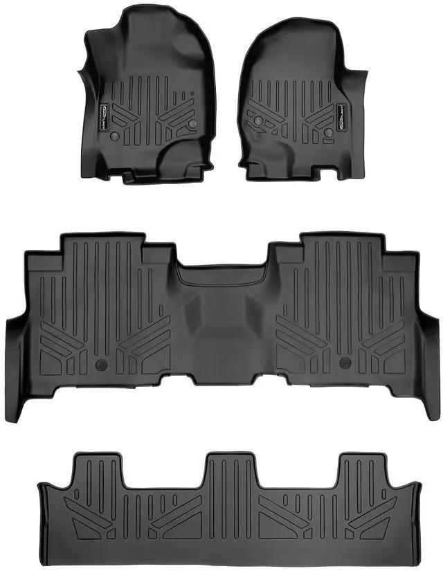 Main image of SMARTLINER Floor Mats 3 Row Liner Set Black Compatible With 2018-2022 Expedition / Navigator with 2nd Row Bench Seat (Incl. Max and L)