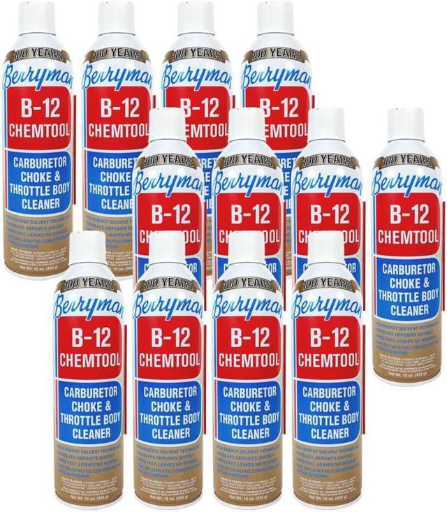 Berryman Products 0117 B-12 Chemtool Carburetor, Choke and Throttle Body  Cleaner with Extension Tube [Not VOC Compliant in Some States], 16-Ounce  Aerosol (12 units) 