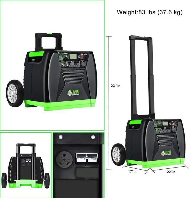 Alt view image 2 of 7 - Nature's Generator Elite - Gold System:3600W Solar & Wind Powered Pure Sine Wave Off-Grid Nature's Generator Elite+2pcs 100W Solar Panel HKNGAUEL