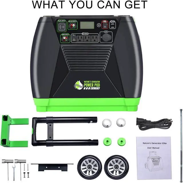 Alt view image 4 of 7 - Nature's Generator Elite - Gold System:3600W Solar & Wind Powered Pure Sine Wave Off-Grid Nature's Generator Elite+2pcs 100W Solar Panel HKNGAUEL