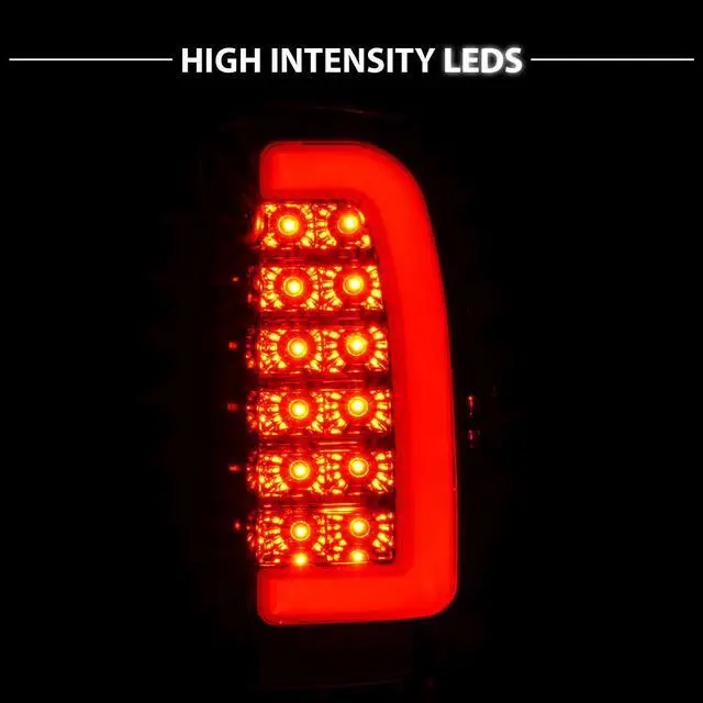 Alt view image 6 of 7 - CG Toyota Tacoma 95-04 Led Tail Lights Chrome Housing Clear Lens W/ C Light Bar 
 03-TT95TLEDAC-C