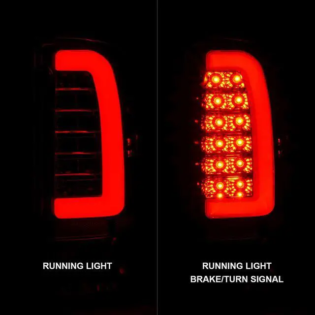 Alt view image 7 of 7 - CG Toyota Tacoma 95-04 Led Tail Lights Chrome Housing Clear Lens W/ C Light Bar 
 03-TT95TLEDAC-C