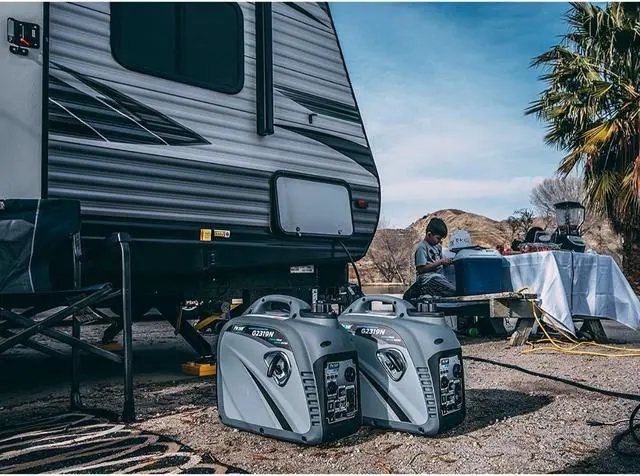 Alt view image 6 of 7 - Pulsar G2319N 2,300W Portable Gas-Powered Inverter Generator with USB Outlet & Parallel Capability, CARB Compliant, Gray